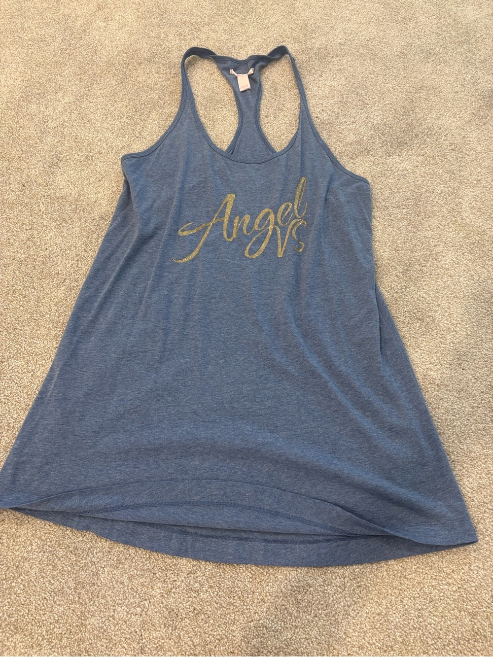 Victoria's Secret gold glitter bling Angle Racerback dress